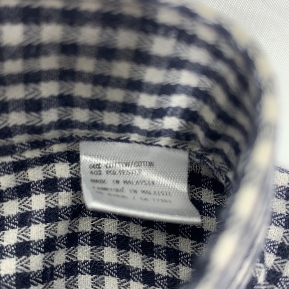 MEN’S Yves Saint Laurent Black White Button Down Long Sleeve Shirt Size 17 32-33 - Picture 5 of 5